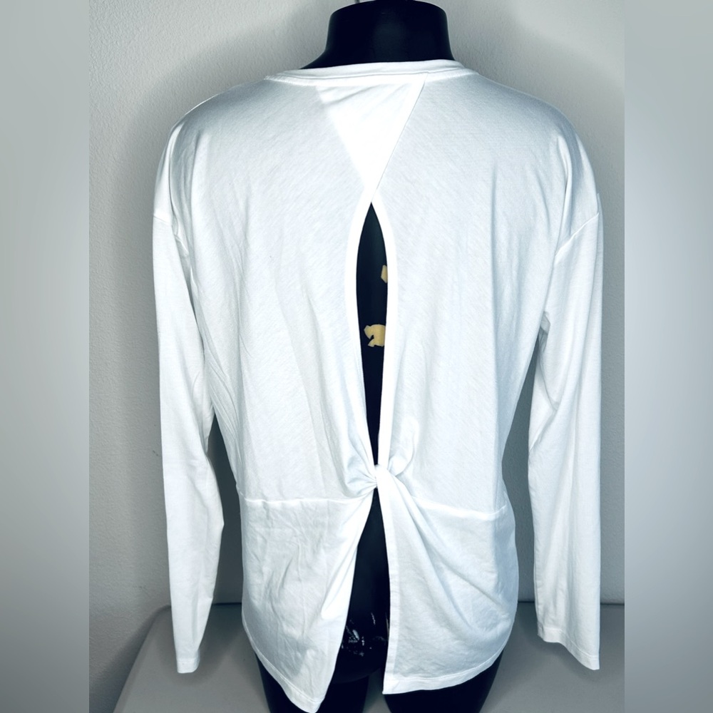 Athleta White Long Sleeve Tee